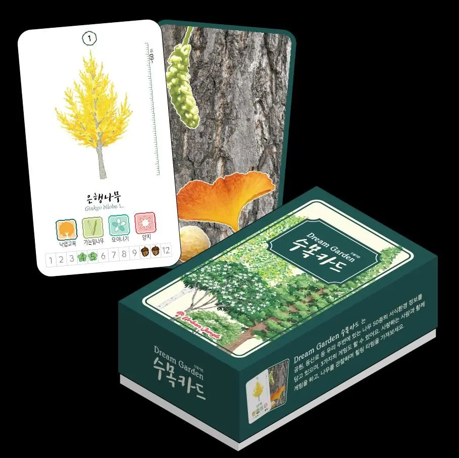 Dream Garden tree cards — Leaf and bark cards to rediscover the trees around you. Used in school forest classes.
